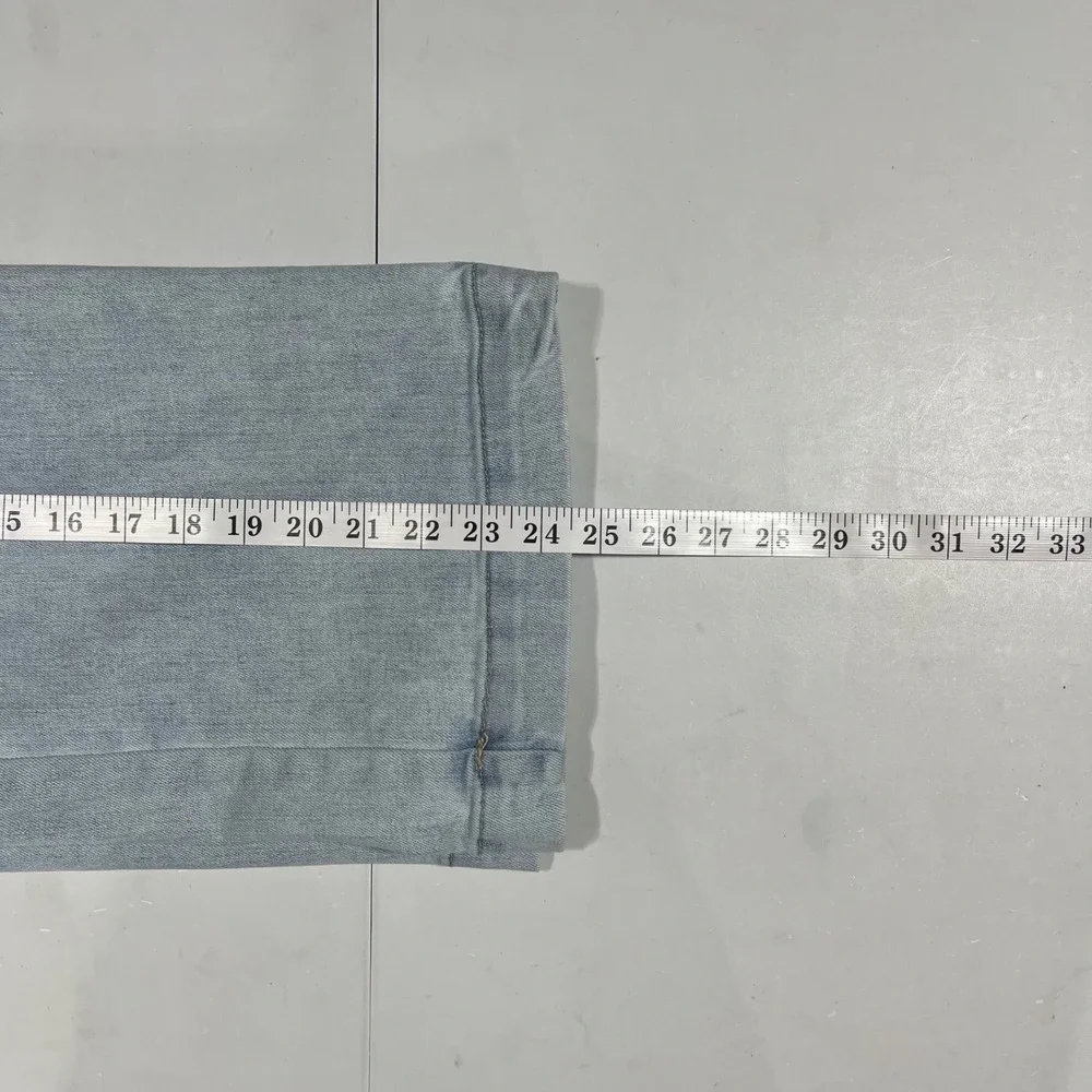 OAT NY Relaxed Wide Leg Crop Jeans Light Wash Denim Womens 24 Streetwear Boho